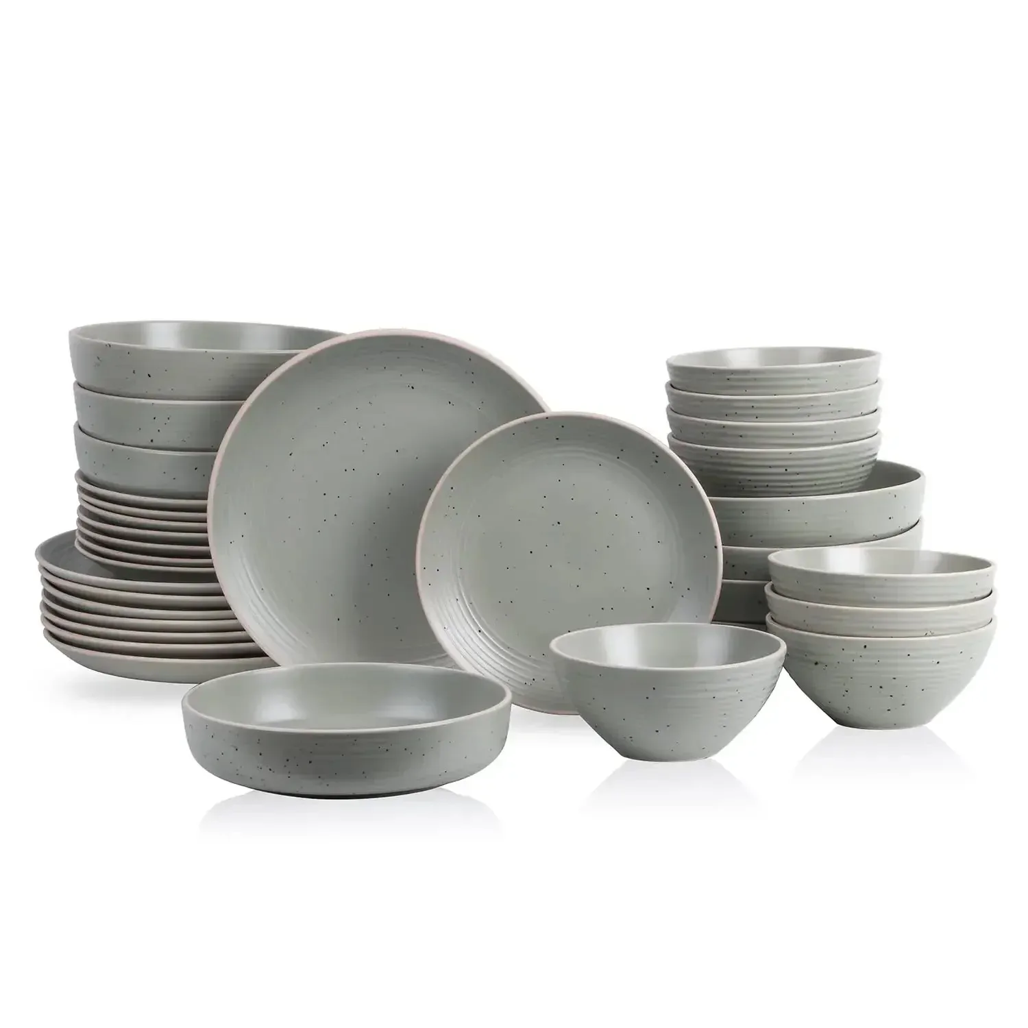 

Stone Lain Lauren Набор круглой посуды ware 32-piece, зеленый