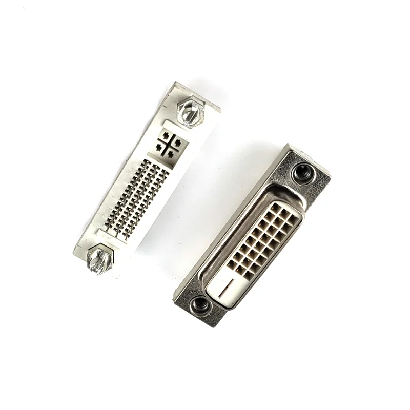 2PCS DVI24+1/5 Solder-wire Male/Female Header DVI-I Connector Bent Female-header 90/180-degree DVI Adapter Plug Terminal