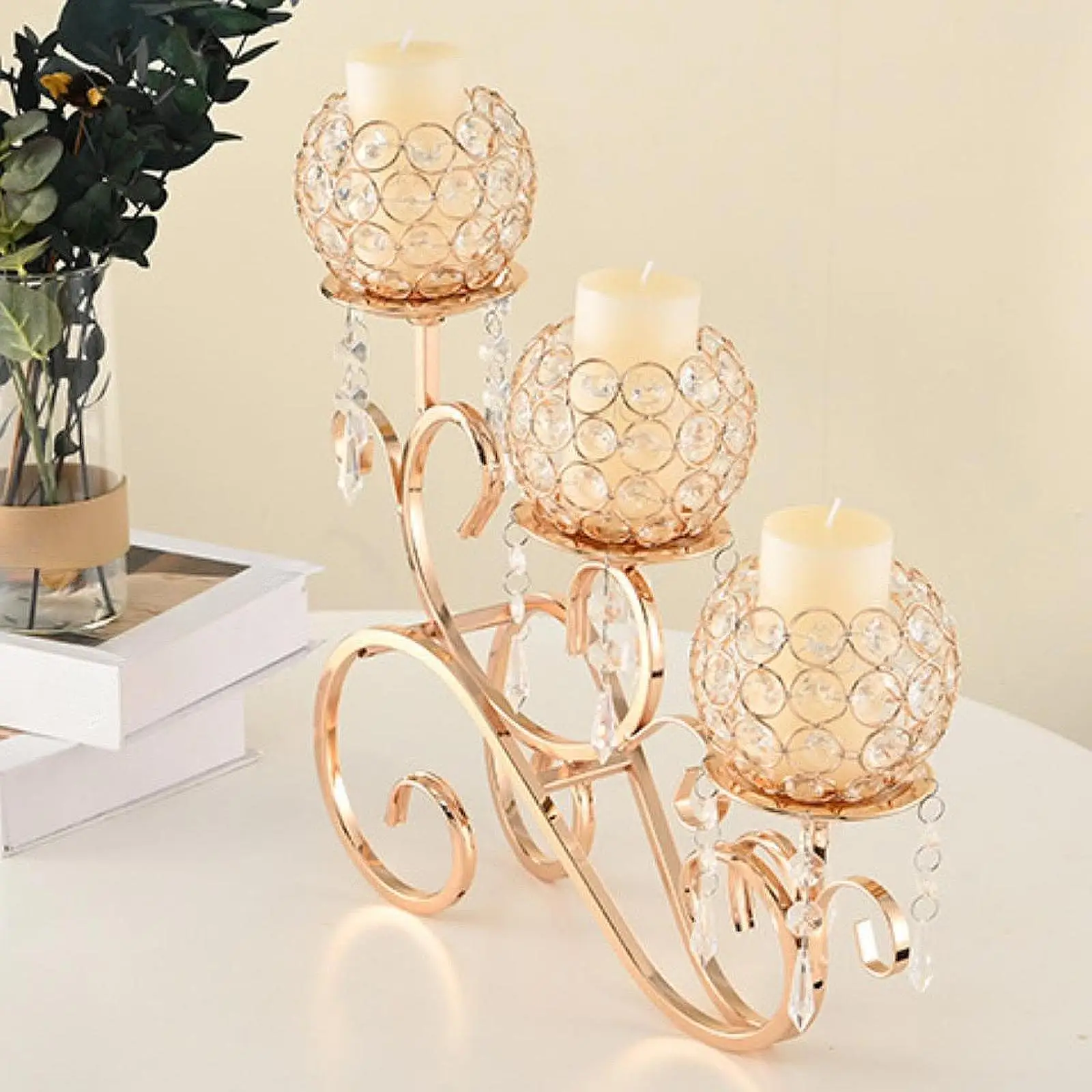 

Подсвечник чаша золото 3-ручевой подсвечник канделябр подсвечник для украшения дома вечерние юбилей свадьба столовая