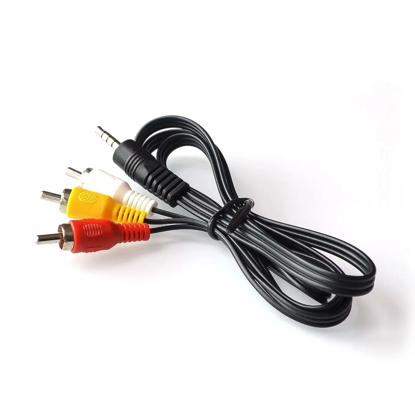 High Quality 3.5 to RCA Male Audio Video AV Cable Wire Cord 60cm 3.5mm Jack Plug   3  Adapter  &  Cables