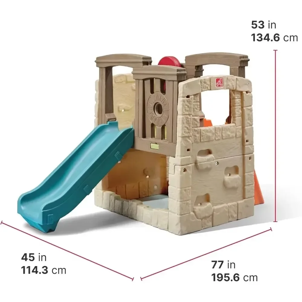 Woodland Climber II Kids Playset, Ages 2 –6 Years Old, Toddler Slide and Climbing Wall, Outdoor Playground for Backyard