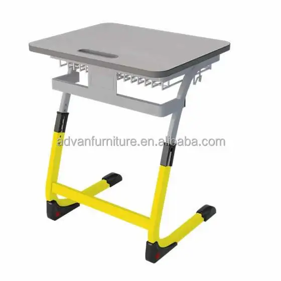 School Furniture Metal Wooden Student Desk And Chair Set Single Student Desk And Chair designed for secondary school students