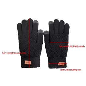 1/2 pcs autumn winter version of the touch screen mesh plus velvet thickening gloves outdoor riding gloves for men accessories gifts 10 Main Sales Gift for Man - №8