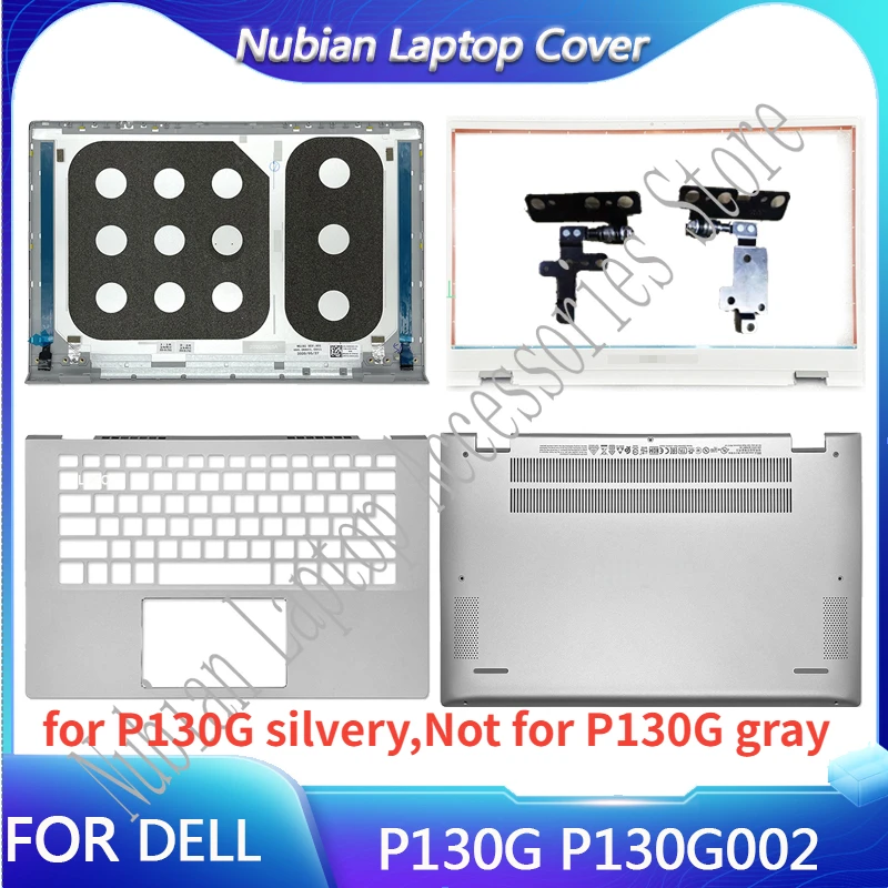 Lcd Tampa Traseira para Dell P130g P130g002 Laptop Caixa Inferior Dobradiças Superiores Prata 0wk1kg Novo