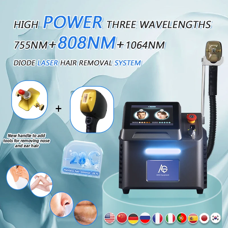 

2000W Permanent Professional Hair Removal 755 808 1064NM Diode Laser Hair Removal Beauty Machine