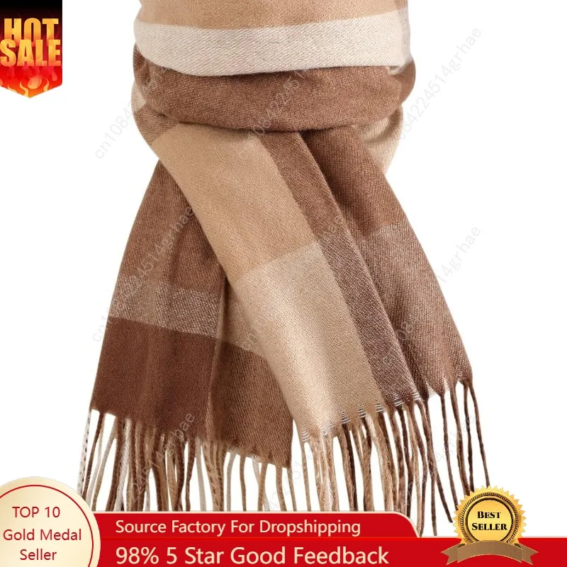 

Trifabricy Winter Scarfs for Women, Long Blanket Scarf, Cashmere Feel Plaid Scarf, Winter Pashmina Shawls and Wraps