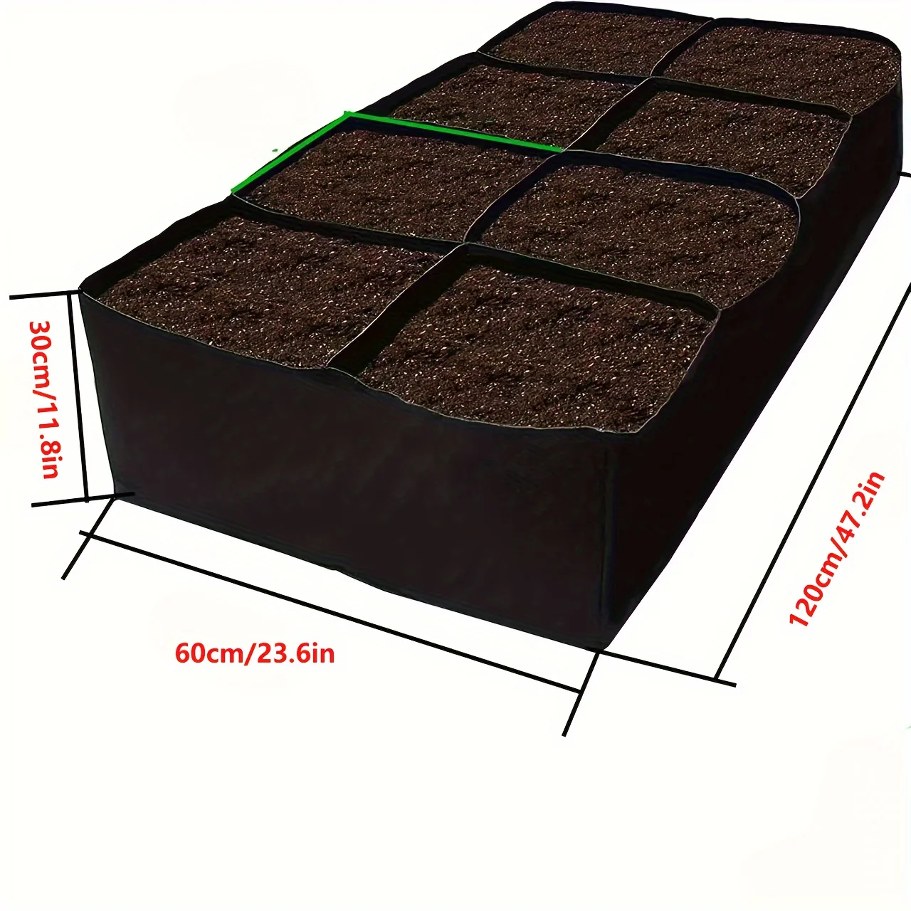 Felt Grow Bag Garden Raised Planting Bed Rectangle Plant Nursery Pot Portable Flower Vegetable Tomato Potato Planters Container