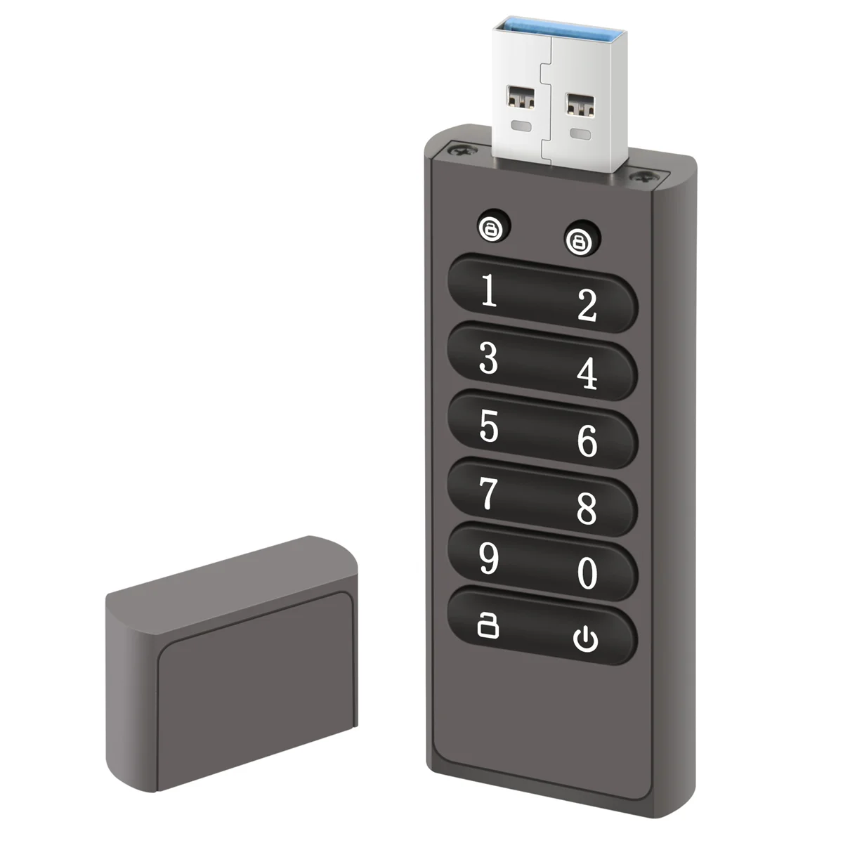 

Secure USB Drive, Volkcam 32GB Encrypted USB Flash Drive Hardware Password Memory Stick with Keypad U Disk Flash