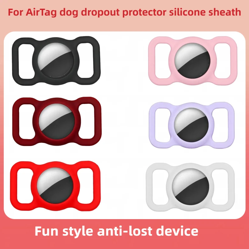 

Silicone Protective Case For Apple AirTags - For Pets (dogs And Cats) GPS Tracker Collar Shell Fun Style