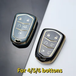 6/5/4 Bottons Fashion Car Smart Remote Key Case Cover Shell for Cadillac ATS XTS XT5 XT4 CT6 XT6 CTS DTS ESV STS ELR Accessories