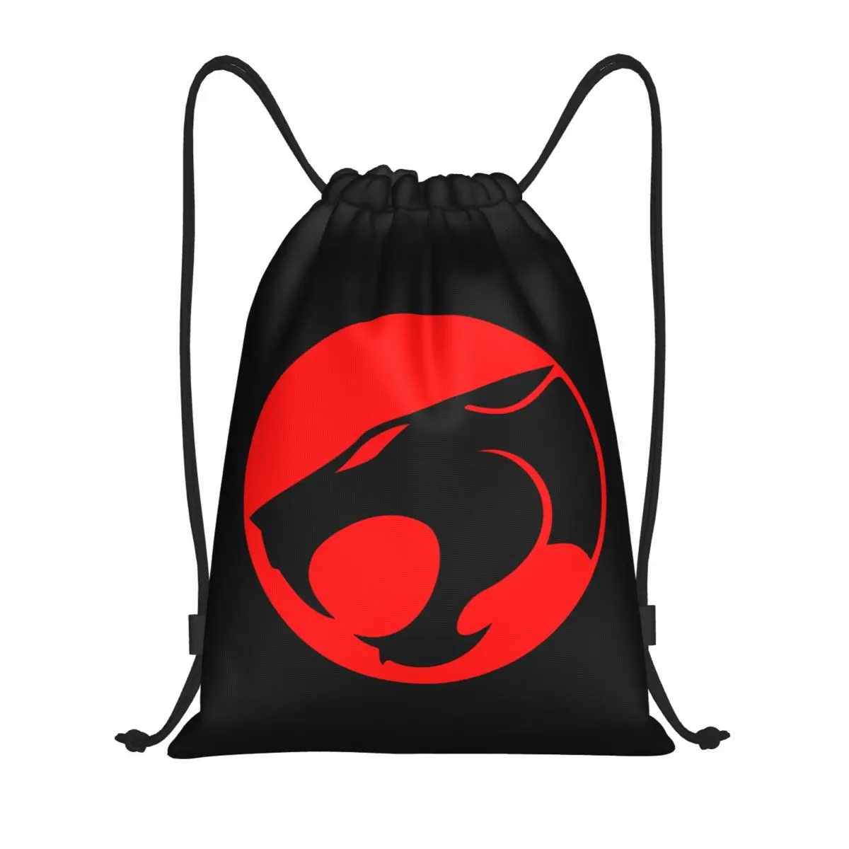 Custom Cartoon Anime Thundercats Drawstring Backpack Women Men Gym Sport Sackpack Foldable Training Bag Sack