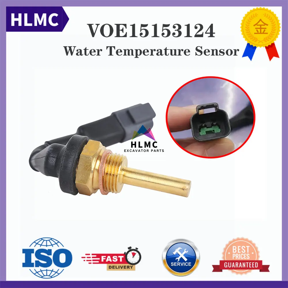 Excavator Parts Temp Sensor 15153124 Water Temperature Sensor VOE15153124 1515-3124 L220/180/150/350/70/90 Loader