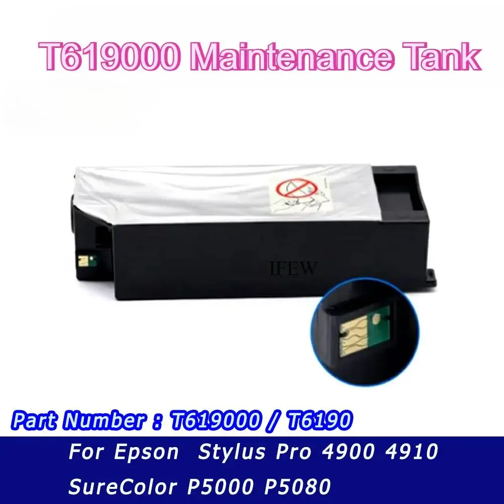 

4900 Maintenance Box Tank T6190 Waste Ink Tanks With Disposable Chip IC For Epson 4900 4910 B300 B310N B500DN B510DN P5080 P5000