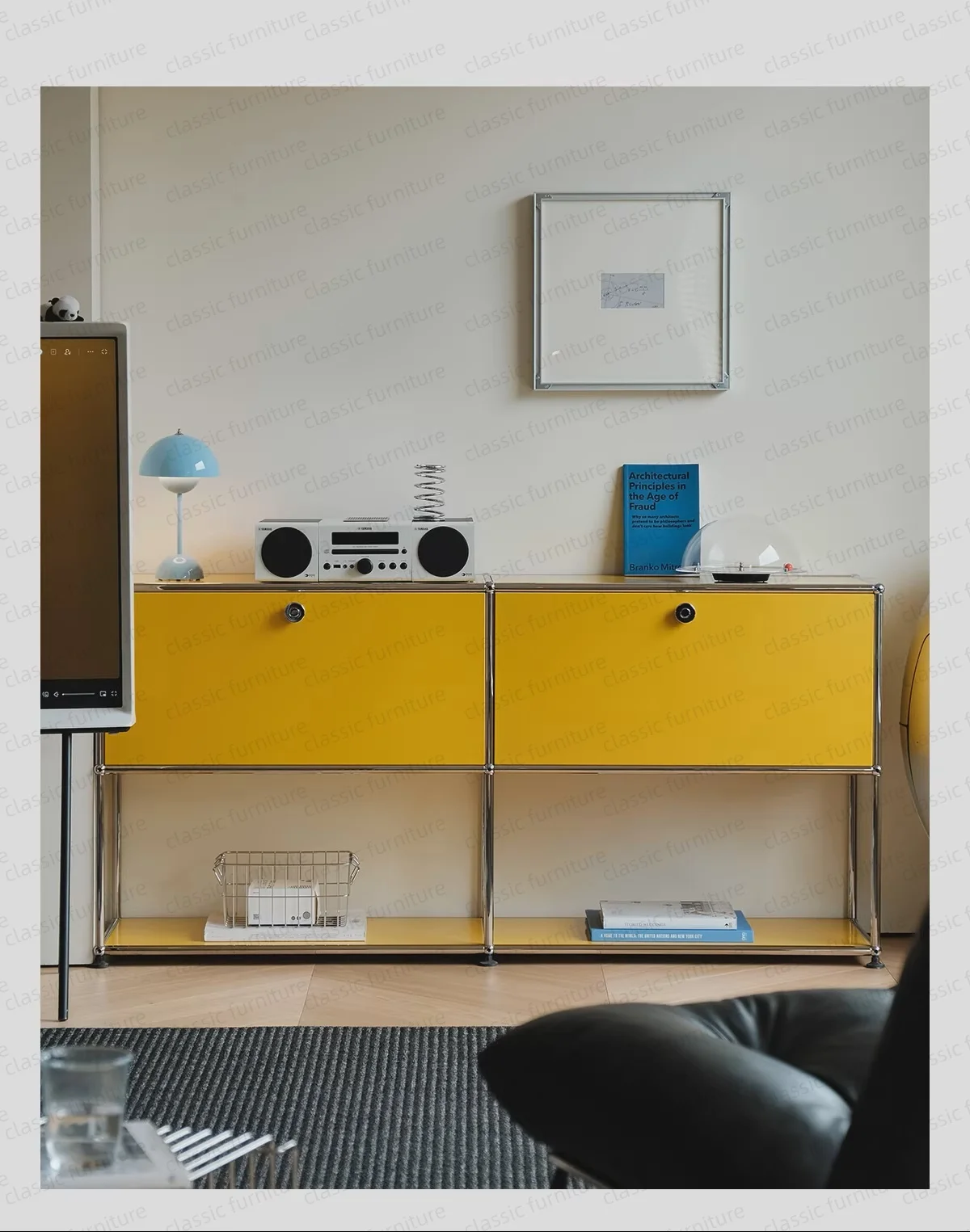 Modular Module Furniture Customized Metal Stainless Steel Cabinet  Storage  Sideboard Shelf DIY Living Room