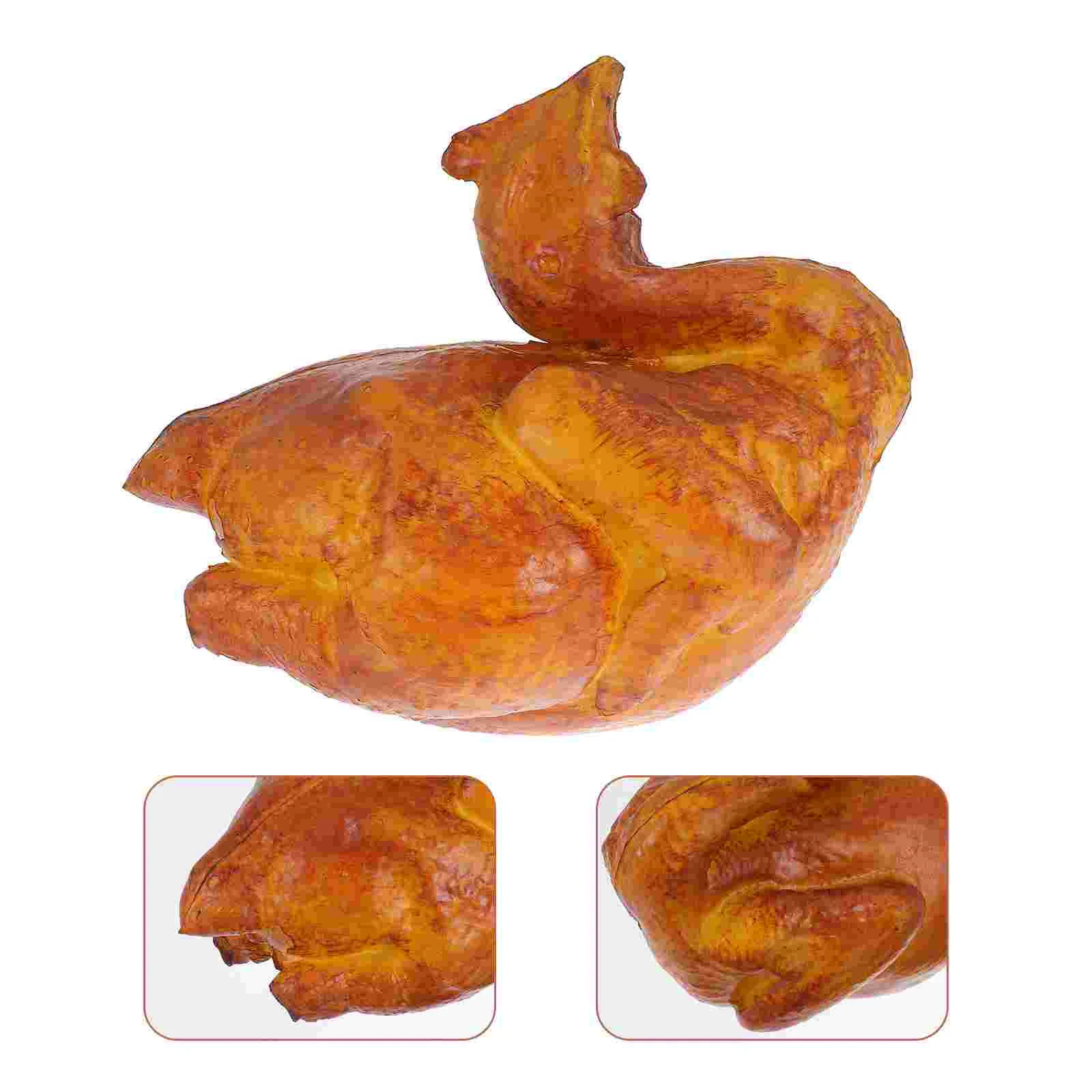 Prop Model Artificial Realistic House Chicken Shape Educational Exquisite Roast Figurine Fake