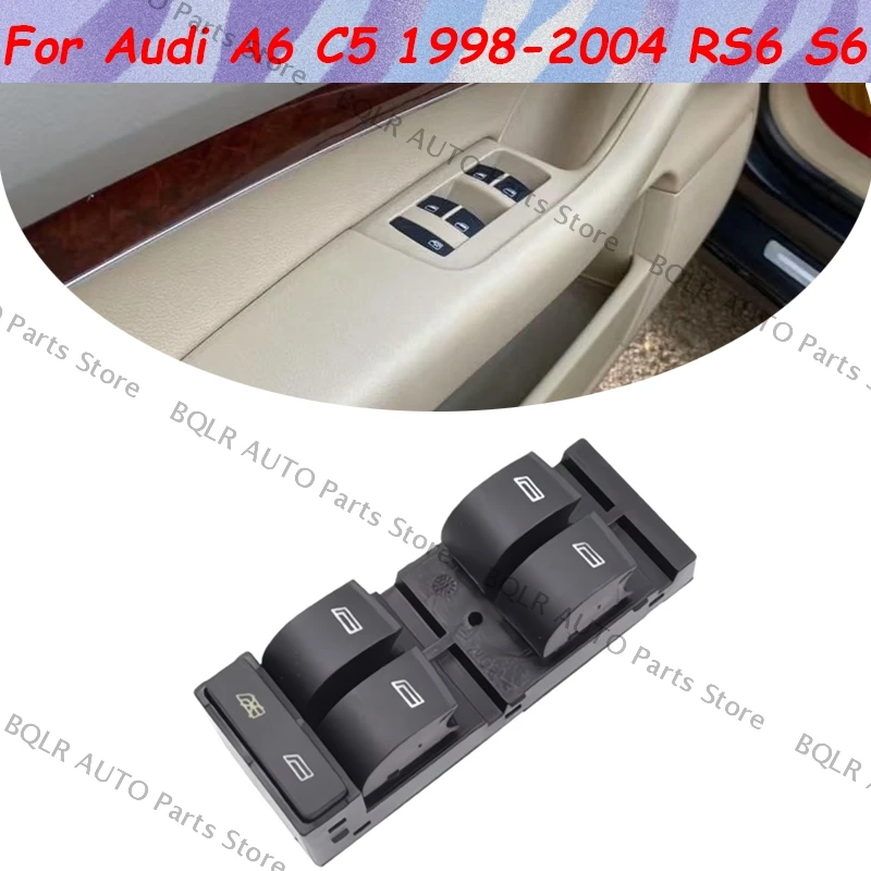 

Для Audi A6 C5 1998 1999 2000 2001 2002-2004 RS6 S6 главный переключатель электрического стеклоподъемника 4B0959851B 4B095985 автоаксессуары