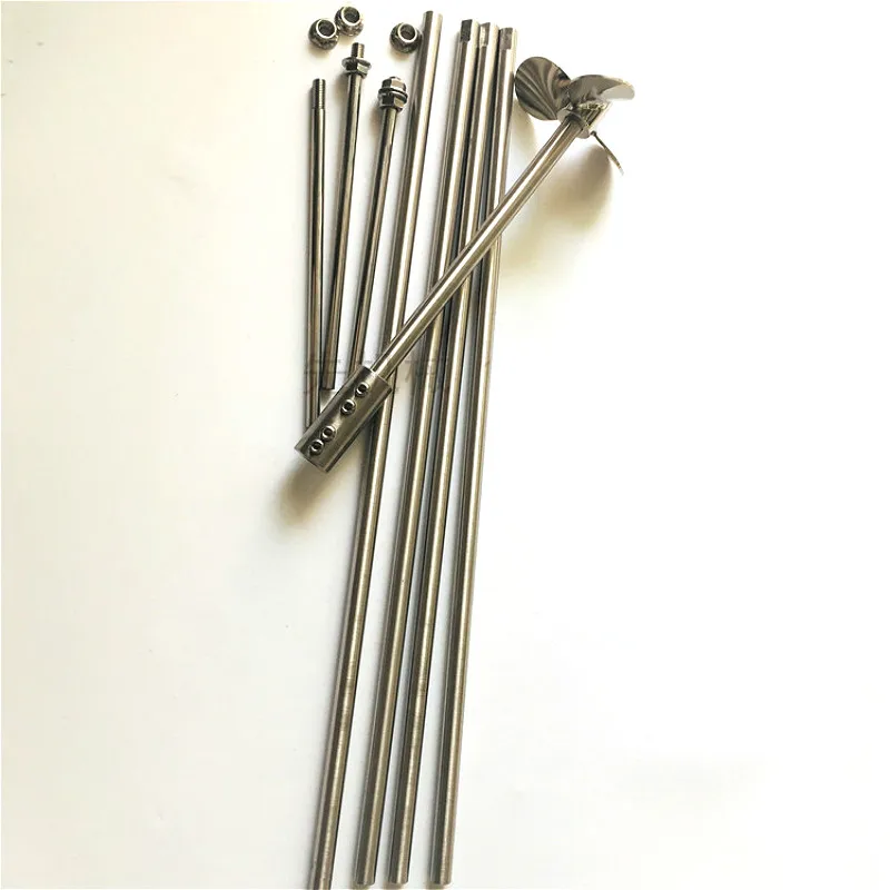 Stir Rod Flange Nut For Mixer Impeller Stainless Steel Stirrer Paddle Lab Stirrer Blade Diameter 4-16 mm Length 100-600 mm 1 Pcs