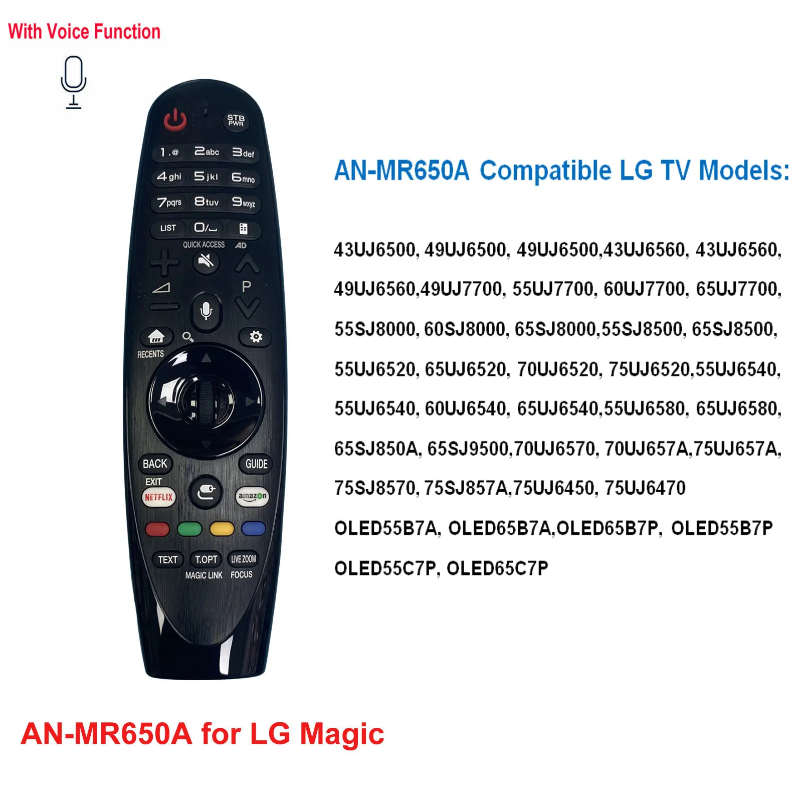 Nuovo telecomando Voice Magic TV AN-MR18BA AN-MR19BA MR20GA AN-MR600 AN-MR650A adatto per L Smart TV Voice Magic Remote Center