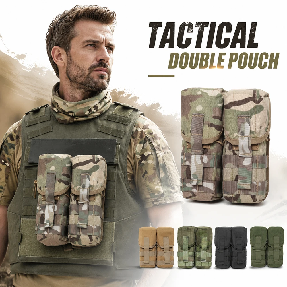 

Tactical MOLLE Magazine Pouch Open Top Utility Ammo Carrier Modular Vest Accessory Storage Pack for Outdoor Hunting Shooting
