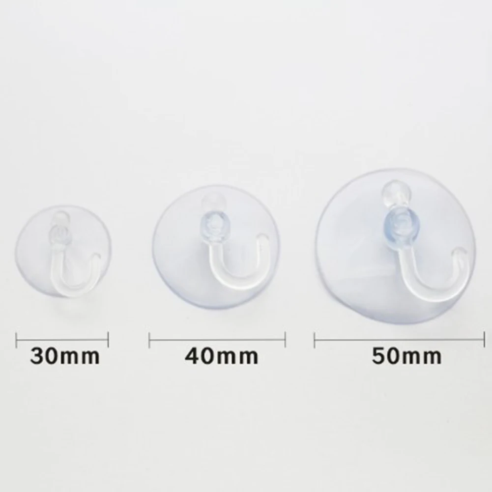 

10pcs Suction Cup Hooks Glass Window Wall Hooks Hanger 30/40/50mm Suction Cup Storage Hooks Kitchen Bathroom Storage Supplies