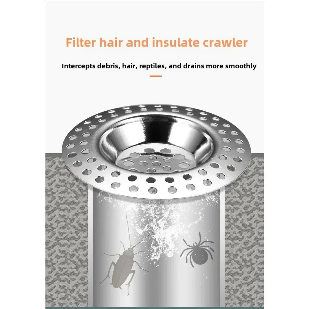 New Sink Strainer Kitchen Sink Grid Filter Drain Hole Filter Mesh Protection Against Clogging Kitchen Accessorie Stainless Steel