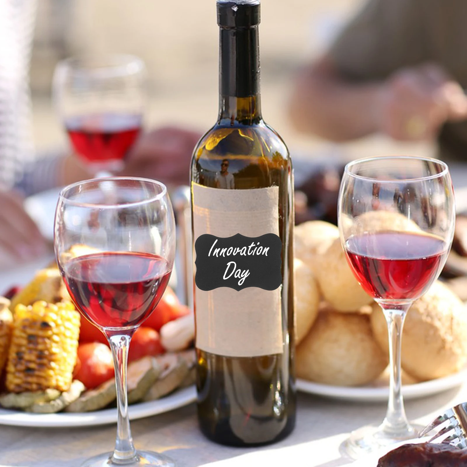 

10 Irregular Blackboard Sticker Labels Reusable Adhesive Chalkboard Tags for Bottle Mason Jar Storage Organization