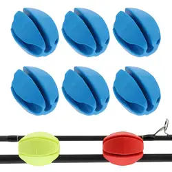 6pcs 실리콘 낚시대 고정 볼 클립 미끼/플라이 낚시대, 휴대용 낚시대 홀더 스트랩에 대 한 낚시 액세서리