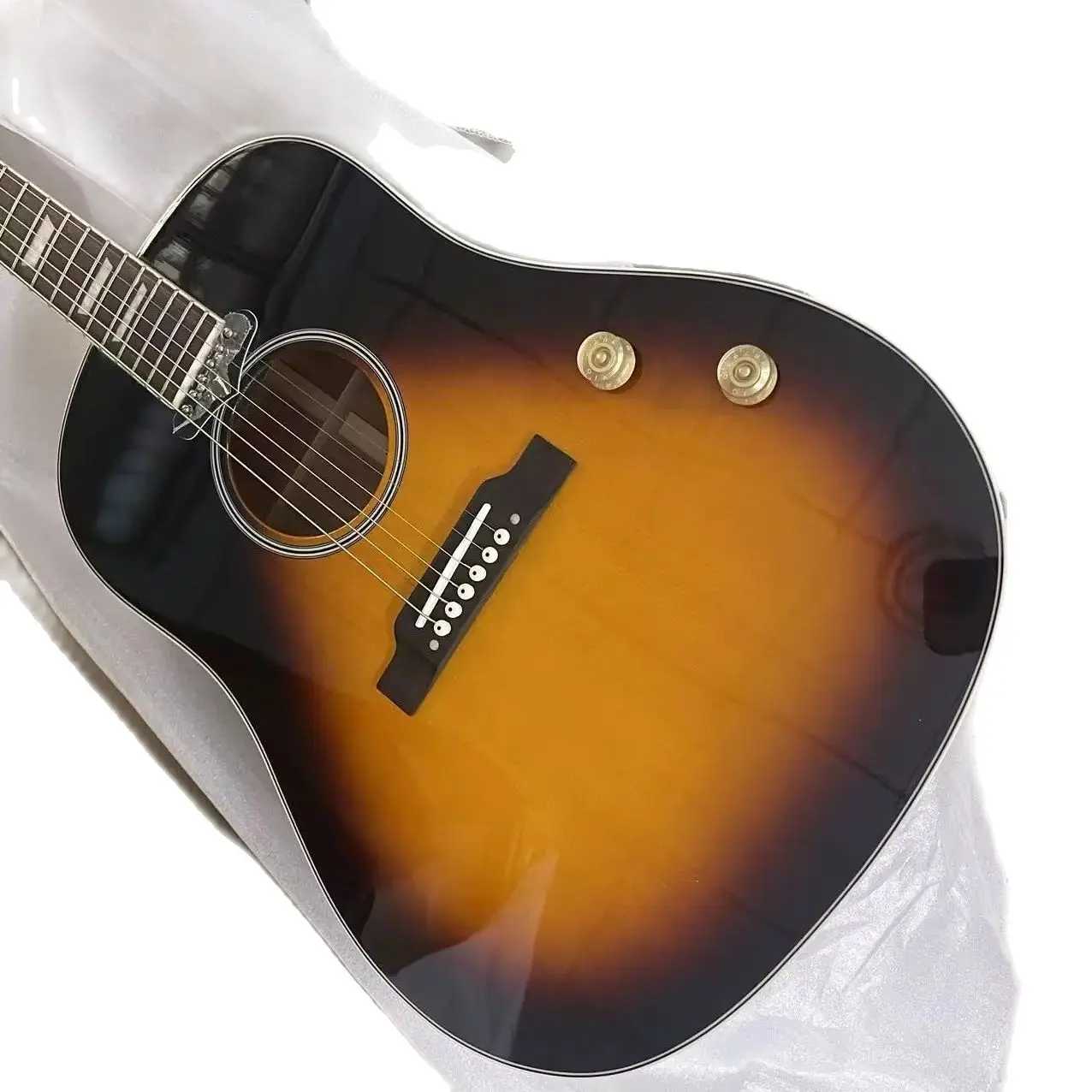 In Stock New Arrival J160E Model Acoustic Electric Guitar J160 Bone Nut&Saddle Sunset 2402