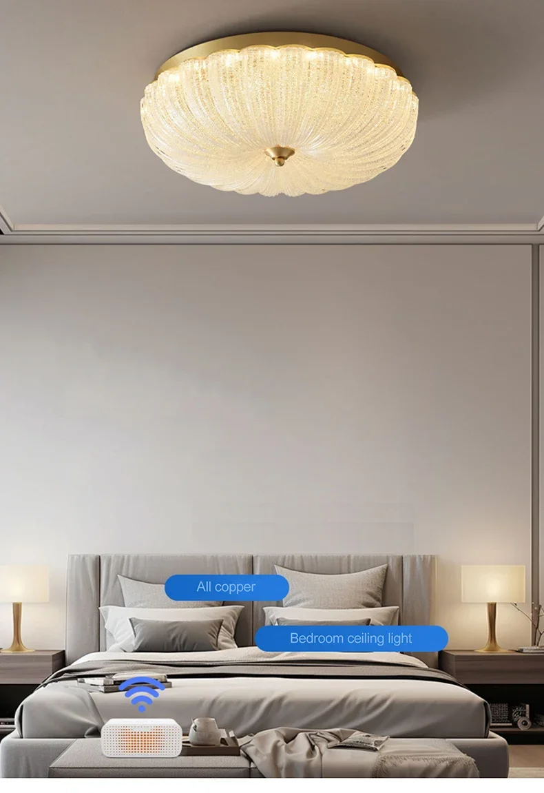 New Technology Acrylic Lampshade Crystal Sand Ceiling Light for Living Room Dining Room Bedroom Corridor LED Lighting Fixtures