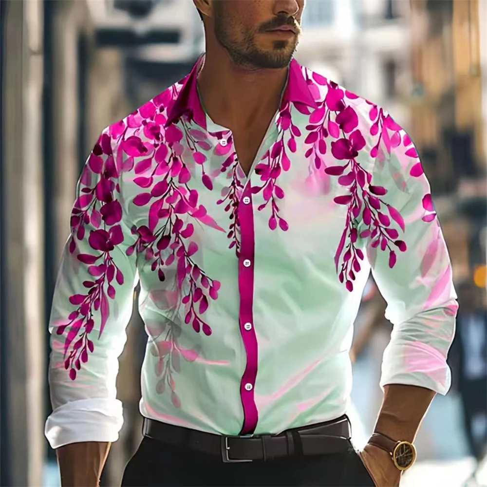 New Men\'s Shirt Business Casual Vacation Street Shopping Daily Home Shirt XS-5XL
