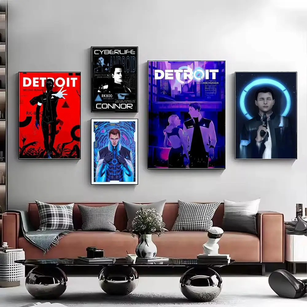Game Detroit Become Human Poster Stylish Wall Art Print for Living Room Bedroom Study Office Café Home Decor Modern Gift