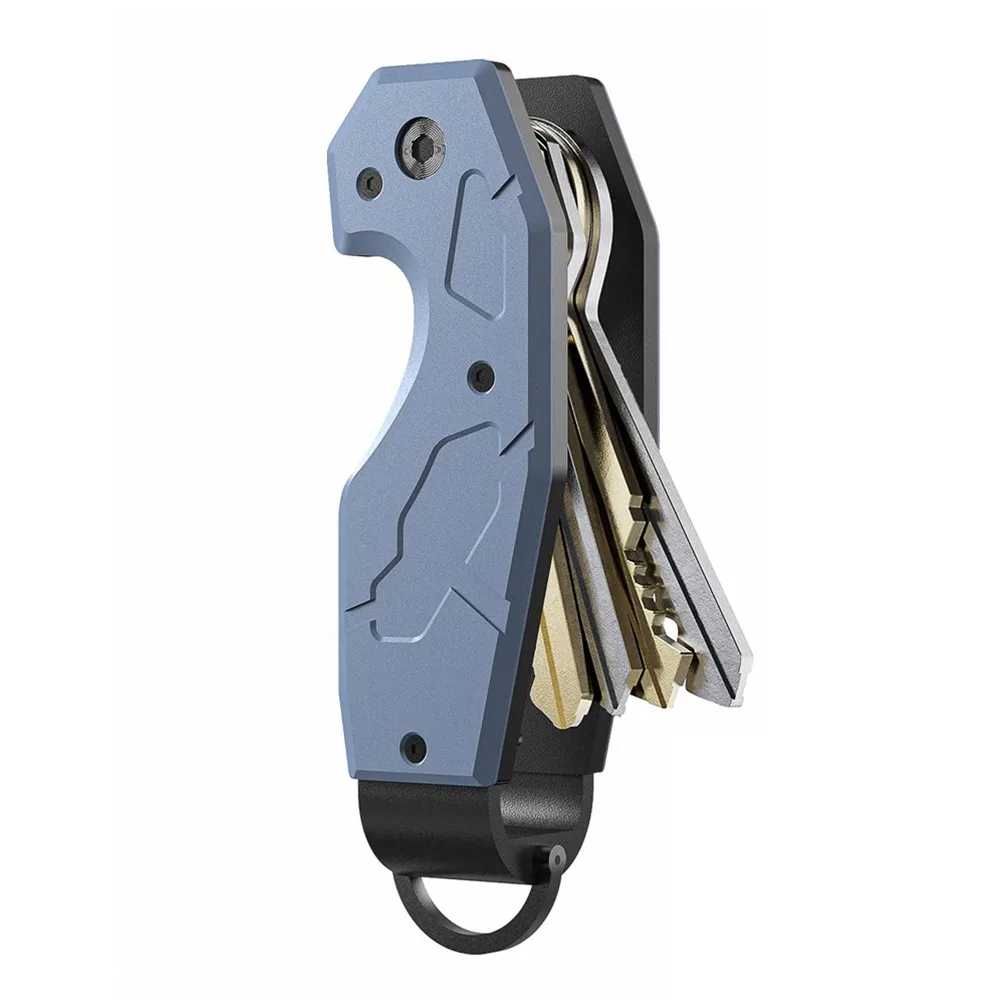 organizador-de-chave-de-metal-inteligente-compacto-liga-de-aluminio-chaves-fob-minimalista-contem-2-6-chaves-chaveiro