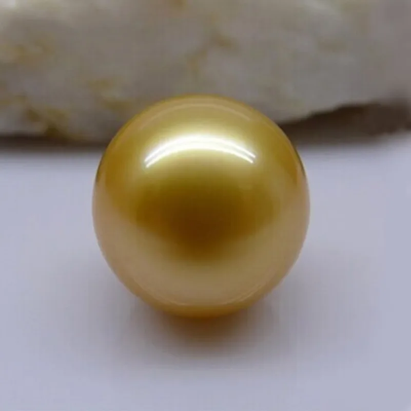 

Huge 13mm Natural South Sea Genuine Gold Loose Pearl Undrilled 82885 Jewelry