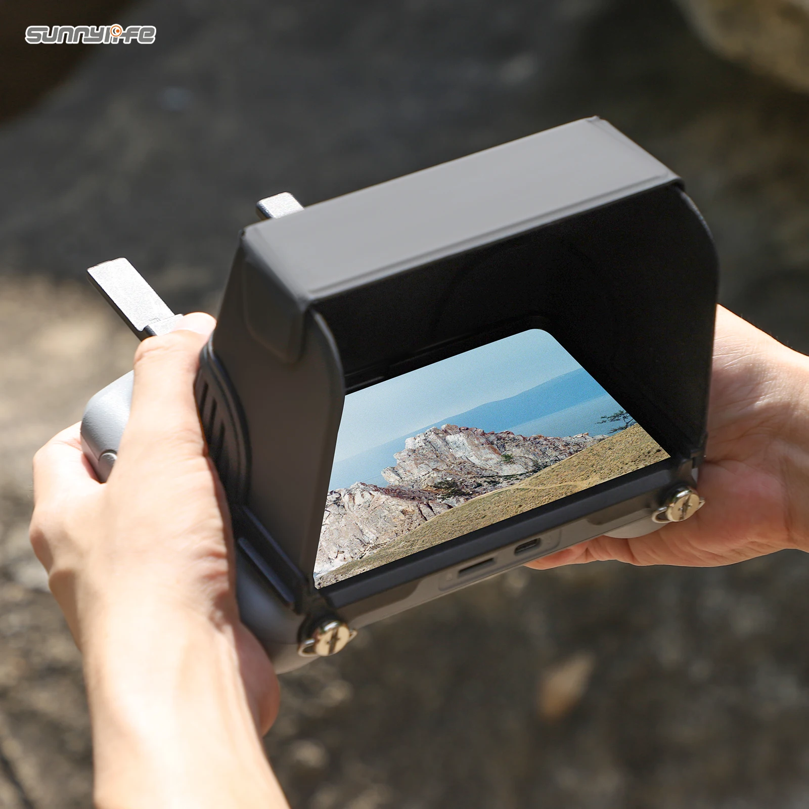 Sunnylife-parasol magnético plegable de cuero PU con cubierta para DJI RC 2, Air 3