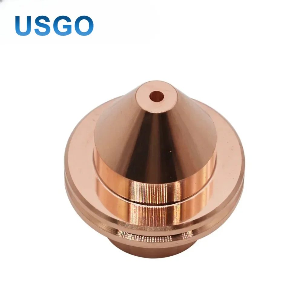 USGO 10Pcs/Lot Single Layer Copper Laser Nozzle for Mitsubishi Fiber Laser Cutting Head Consumables Spare Parts