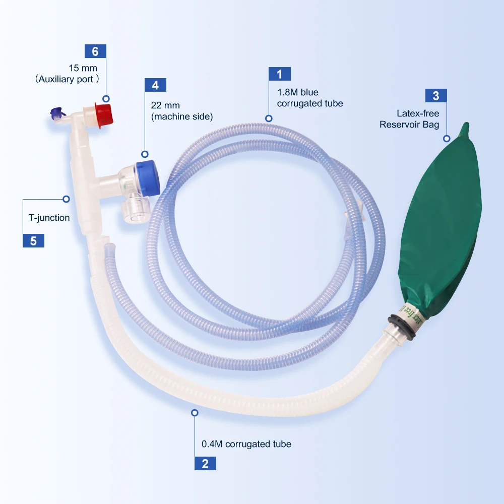 Califed Disposable Anesthesia Breathing Circuit Jackson-Rees Mapleson F With Reservoir Bag For Clinic Use