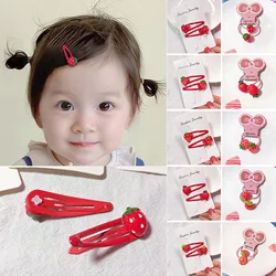 Children's Strawberry Hair Clip Pearlescent 3d Diamond Inlaid Strawberry Hair Clip/headband Lovely Little Girl's Hair Accessory