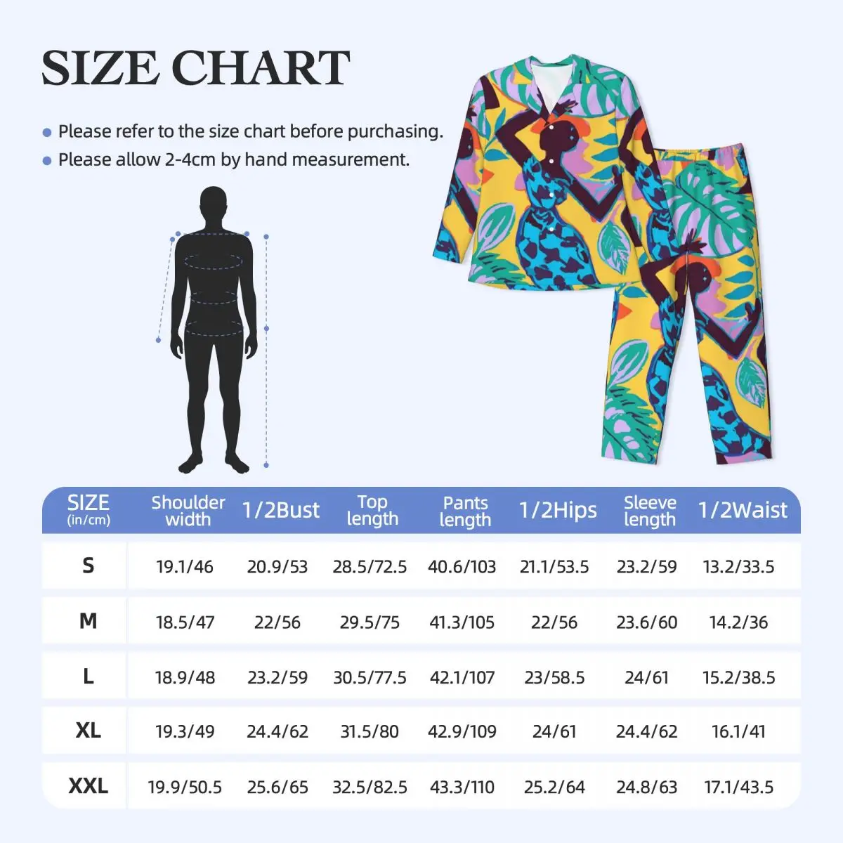 African Women Dancing Pajamas Set Joyful and Colorful Art Kawaii Sleepwear Men Long-Sleeve Loose Home 2 Pieces Home Suit