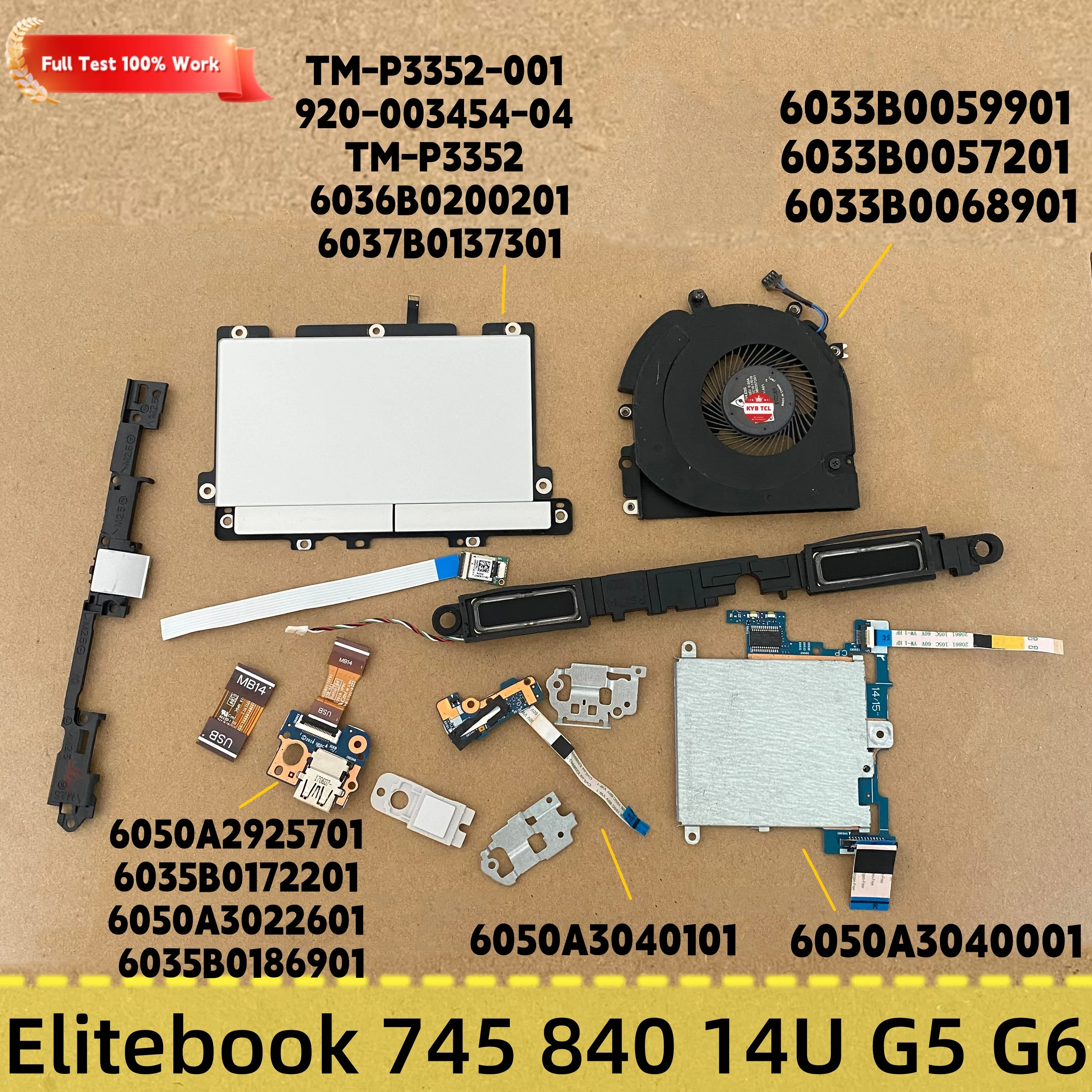 Placa USB, Placa de Interruptor de Encendido, Altavoz, Panel Táctil o Placa de Tarjeta Inteligente para Kai Yun Bo Elitebook 745 G6 840 G5 840 G6 745 G5 ZBOOK 14U