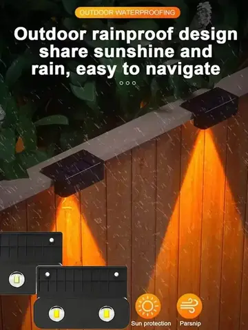 1/2/4PCS Solar Wall Lights Outdoor Waterproof Garden Step Lighting for Yard Fence Stair Pathway Decoration Outside Solar Lights