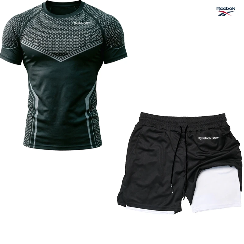 

Reebok Men's Fitness and Sports Set - Casual Beach Sporty Underwear for Shapely Shorts - Daily Style Top Pairing - Outdoor Weara