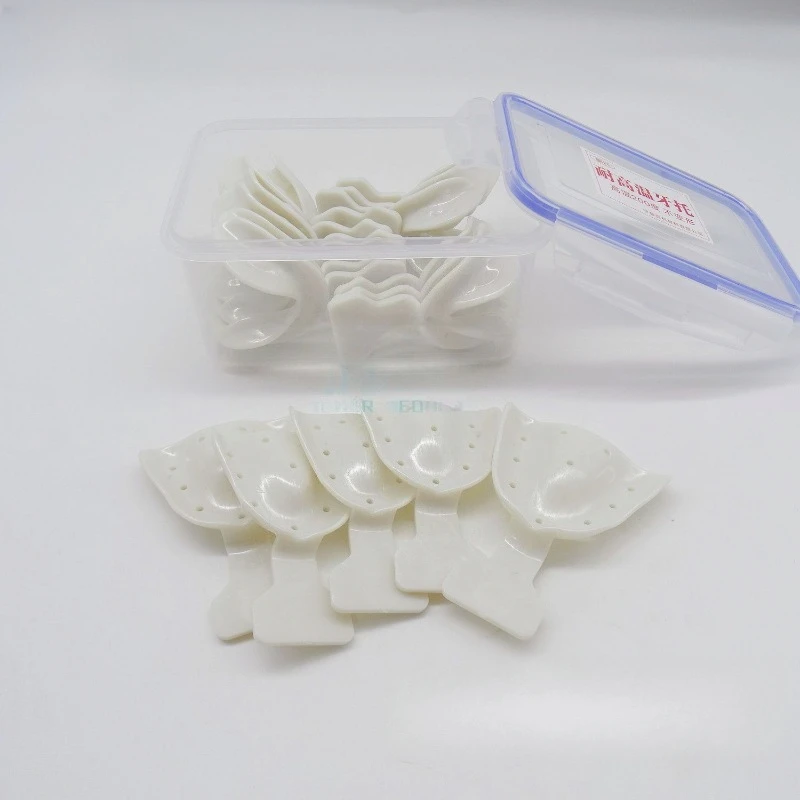 Transparent Toothless Forehead Tray, Full Mouth Toothless Jaw Tray Set 17 Pieces Set, High Temperature Sterilization Resistance