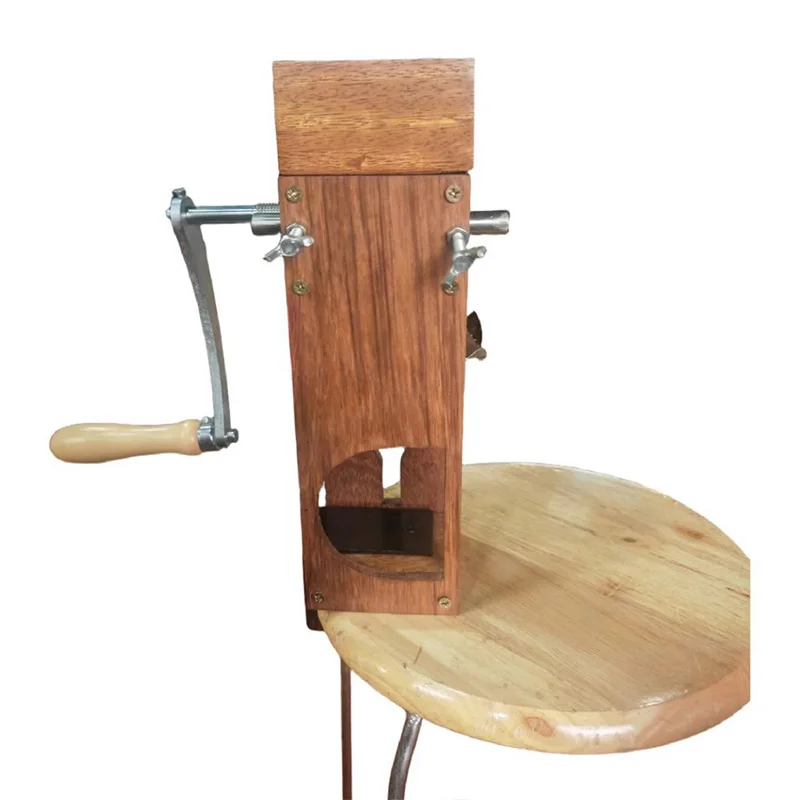 Manual Malt Crusher, Double-Roll Grinder, Wooden Grain Grinder, Stainless Steel Double-Roll Model, Home Brewing