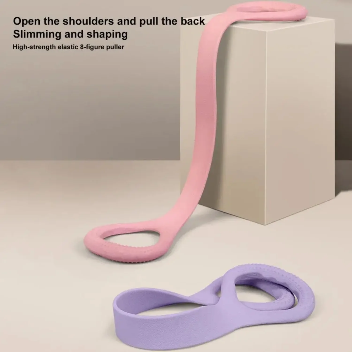 Yoga Resistance Band with Non-Slip Handle Physical Therapy Hand Stretcher Arm Back Shoulder Exercise Band Gym Supplies