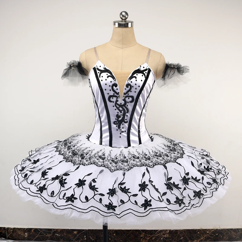 Black white clown solo dance performance ballet tutu for sleeping beauty professional Group classical dance pancake stage women