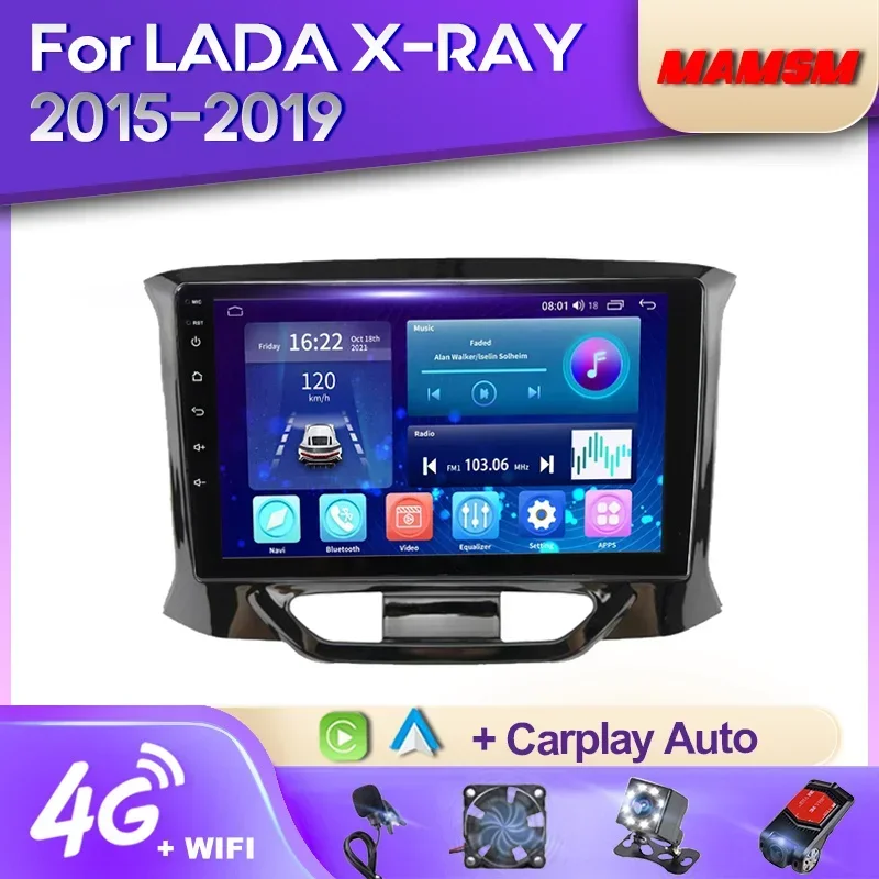 

MAMSM Android 12 Car Radio For LADA Xray X Ray 2015-2019 Multimedia Video Player Navigation Stereo GPS 4G Carplay Autoradio 2Din