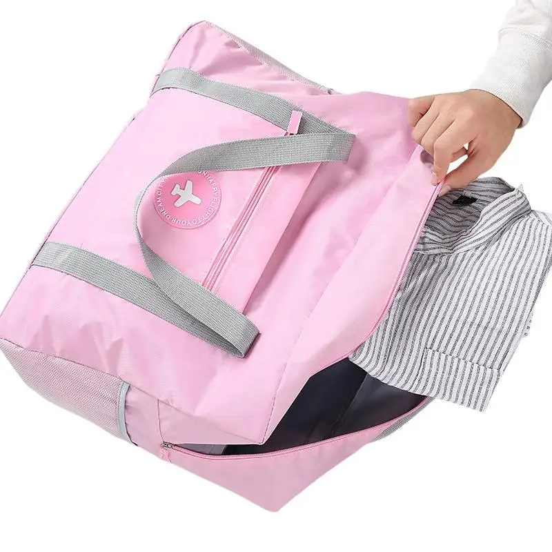 Oxford Faltbare Reisetasche mit rundem Etikett, Handgepäck-Koffer, Umzugstasche, Packtasche, Aufbewahrungstasche für Flugreisen – Detail 10