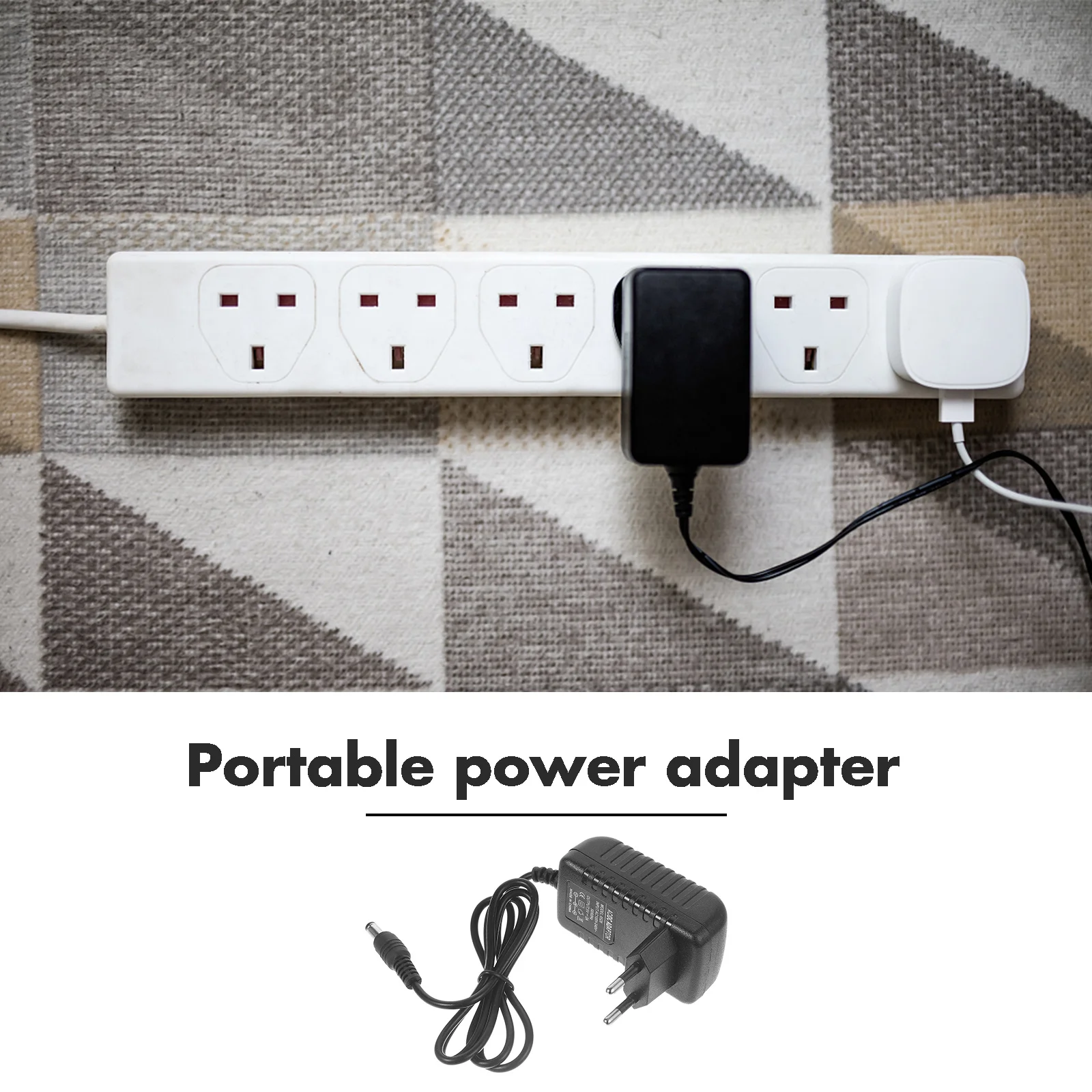 

Ac 100-240V 5V 2A Eu Plug Power Adapter Black 5.5mm X 2.1mm High Performance Portable for Travel Home Use