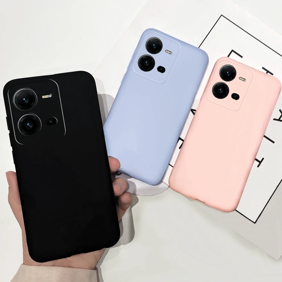 Para Vivo V25/Vivo V25e funda V2201 V2202 Linda funda mate de Color caramelo a la moda para Vivo V25 V 25 VivoV25 e funda de teléfono carcasa suave