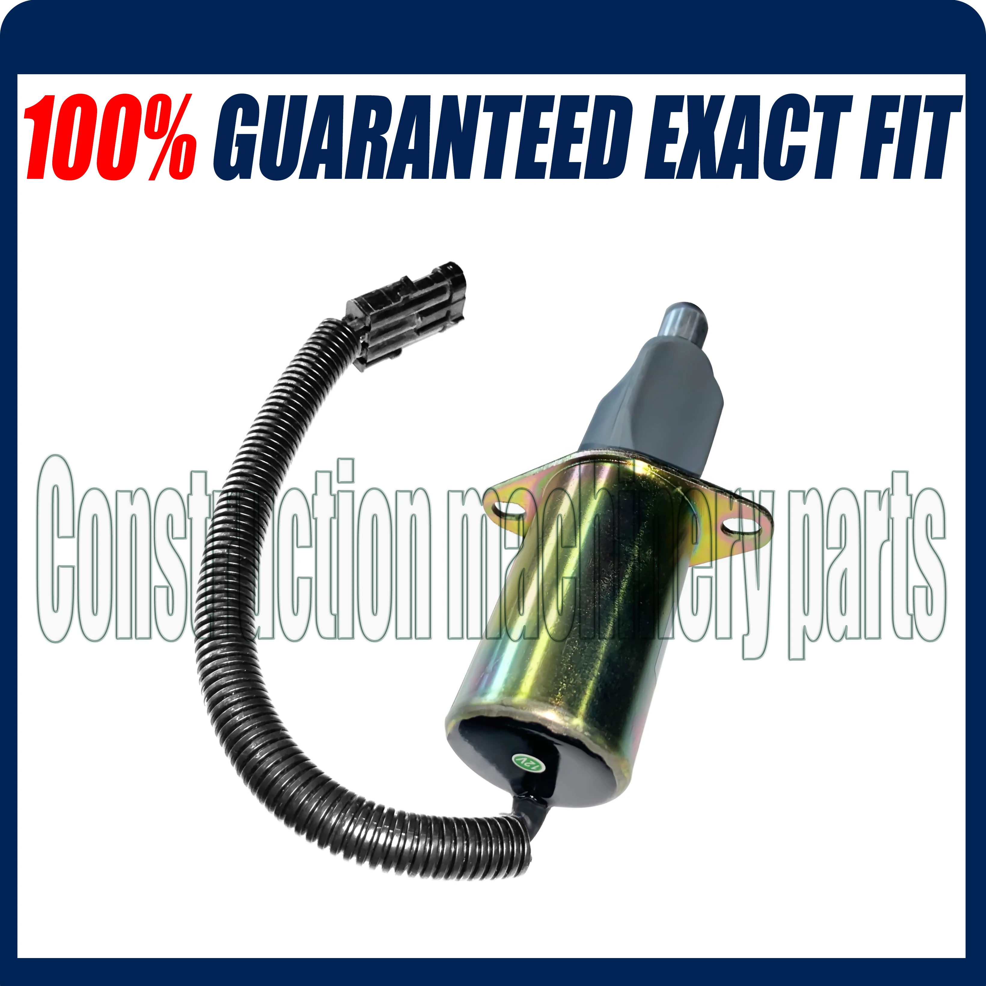 3921978 12V Cut Off Solenoid for Cummins Excavator Engine Flameout Solenoid Switch  6CT 6CTA Diesel Engine